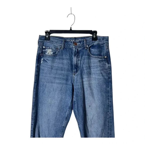 2034. AMERICAN EAGLE 90s SLIM BOYFRIEND JEANS SIZE 6 DISTRESSED MEDIUM WASH - Picture 2 of 8